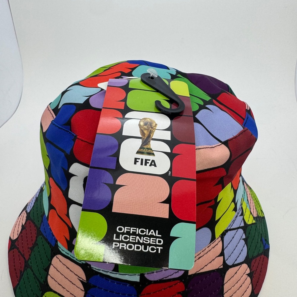 FIFA Bucket Hat Unisex OS Multi New World Cup 2026 Logo All Over Print BHF26MC16 - Picture 3 of 7